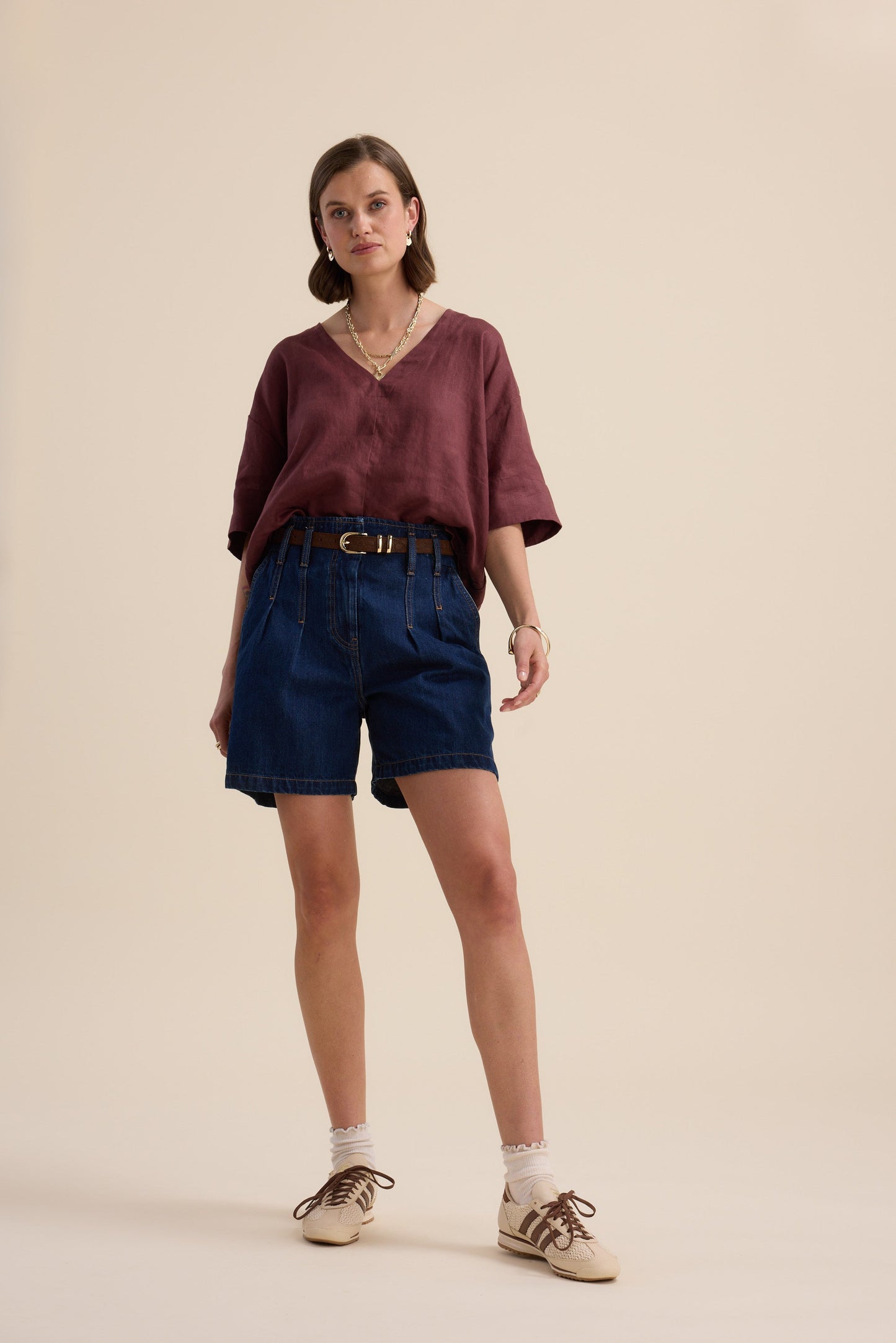 Elementary Oversized V Neck Top