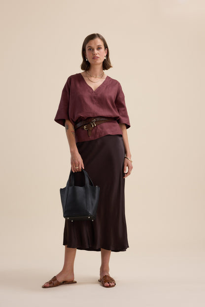 Elementary Oversized V Neck Top
