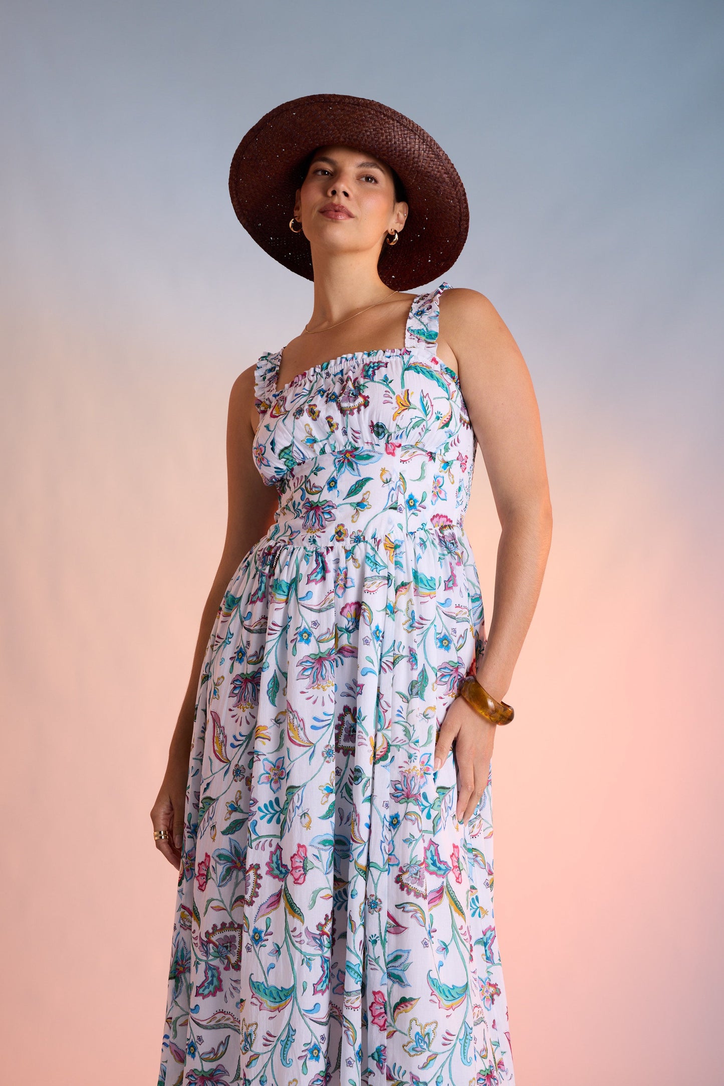 Clara Shirred Detail Dress