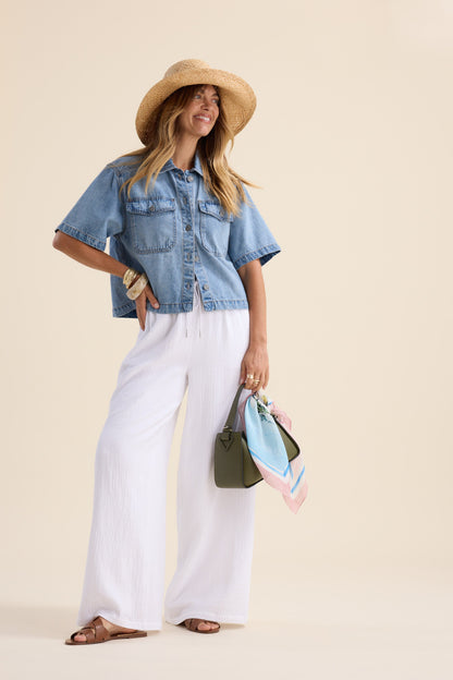Elementary Textured Beach Pants