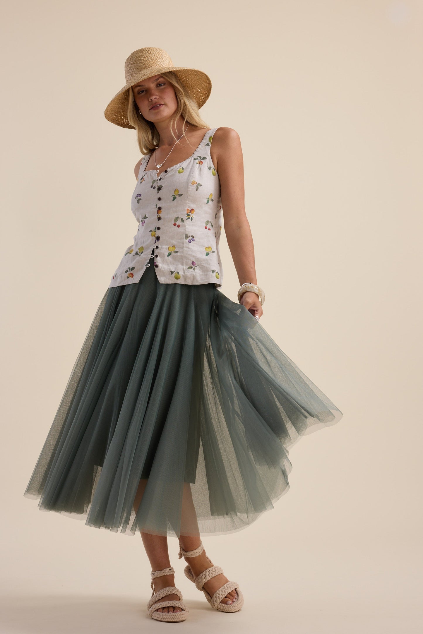 The Linen Studio Trim Detail Top