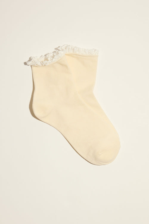 Jules Lace Trim Ankle Sock