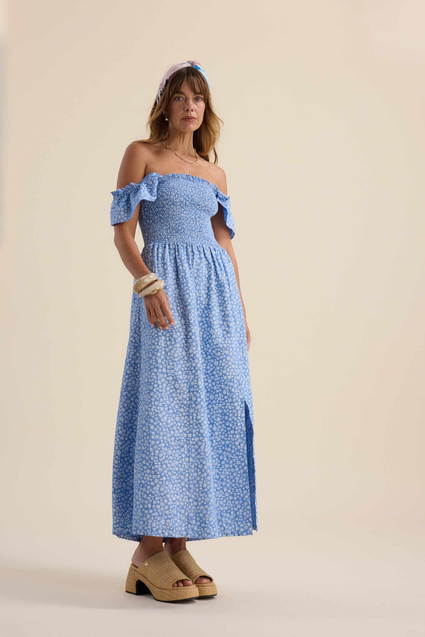 Anna Shirred Bodice Dress