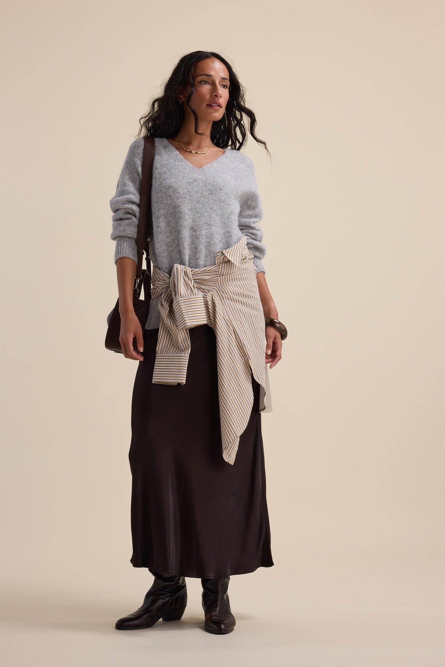 The Luxe Whisper Relaxed V Neck Sweater