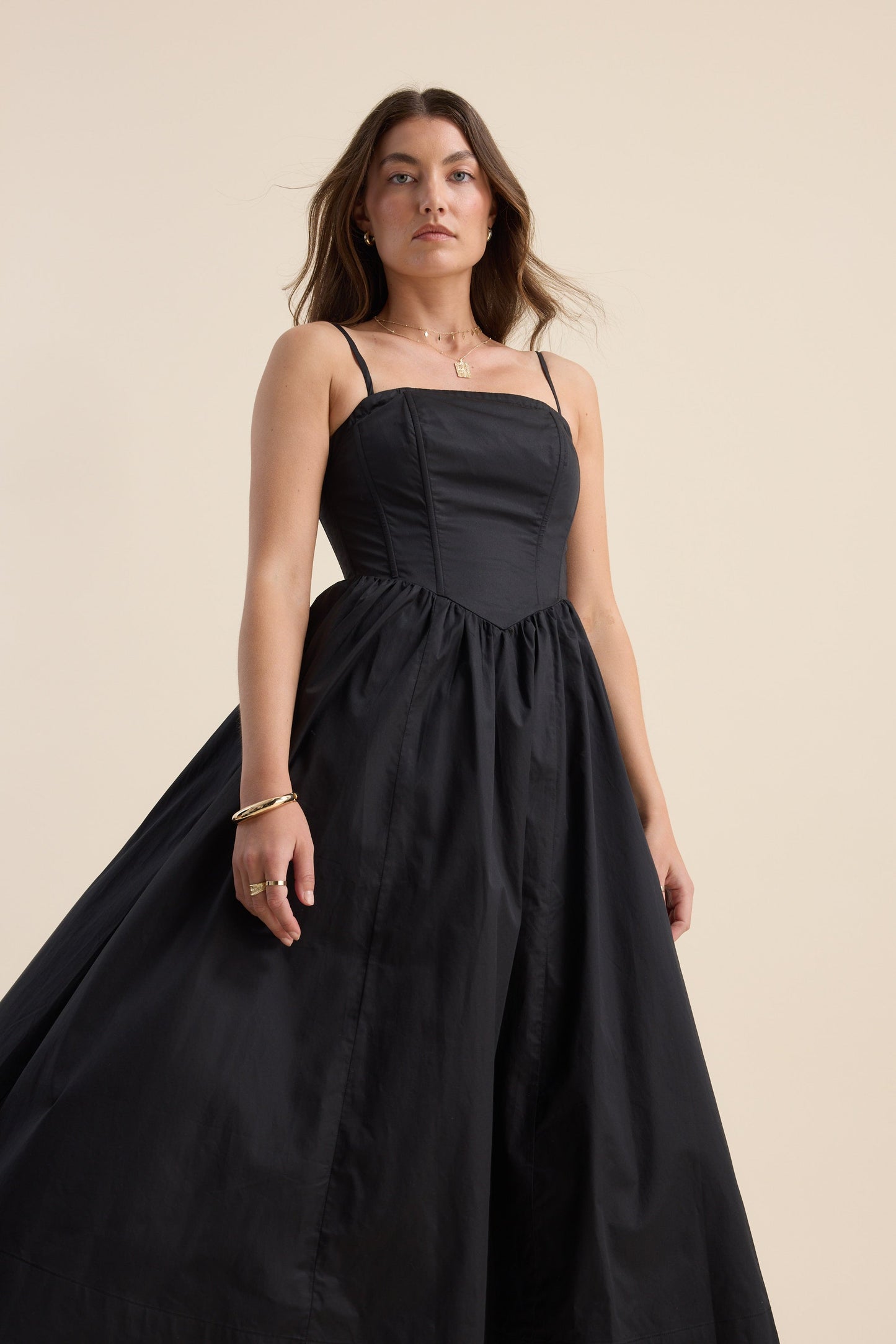 Rose Shirred Back Dress
