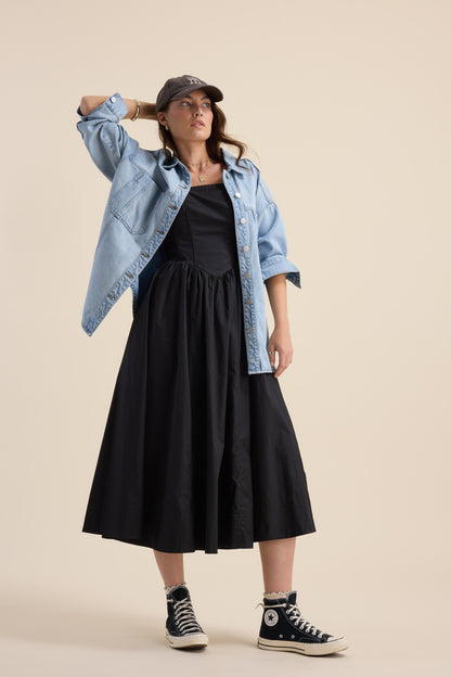 Rose Shirred Back Dress