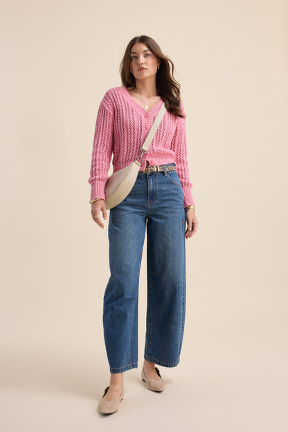 Sofia Popcorn Knit Cardigan