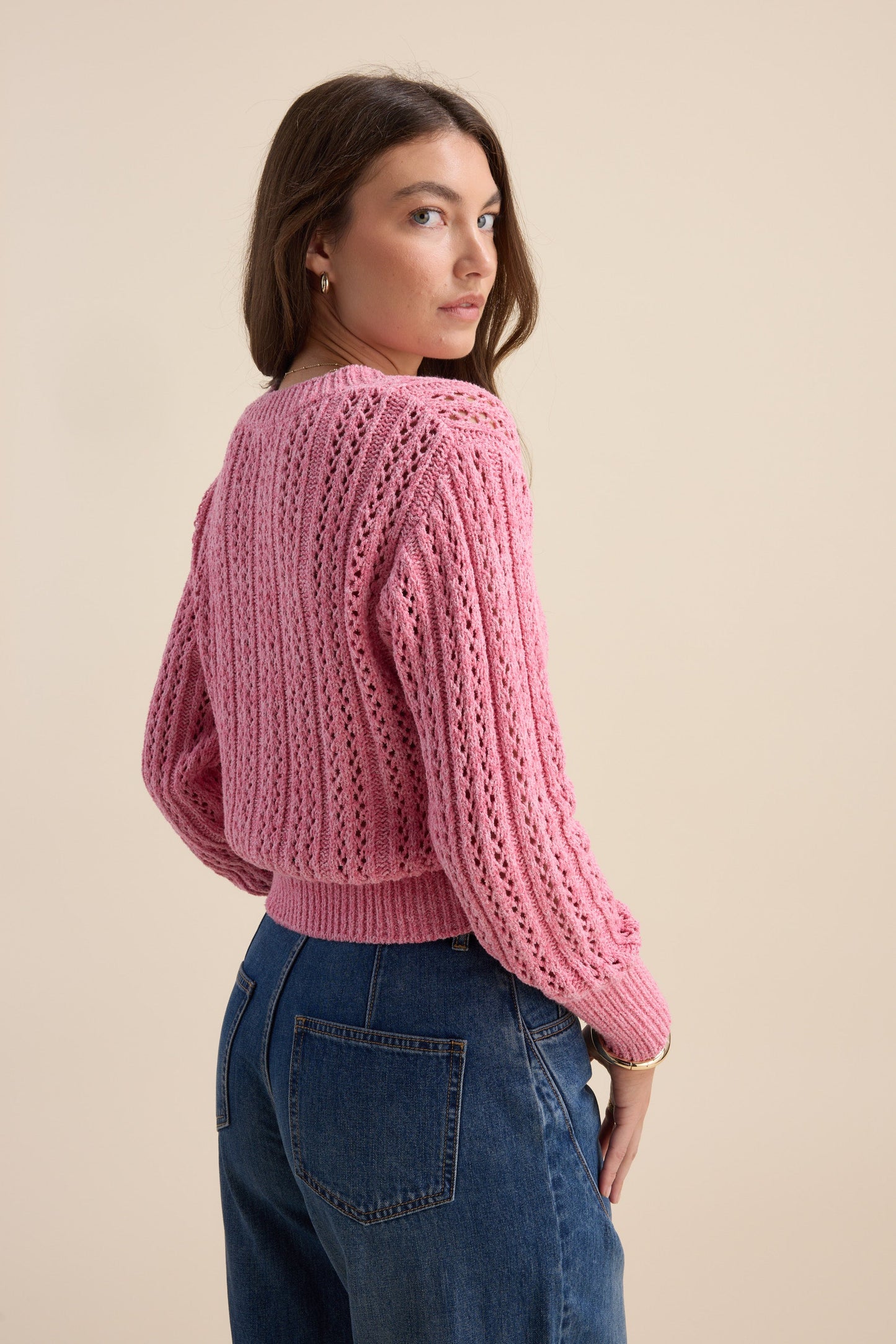Sofia Popcorn Knit Cardigan