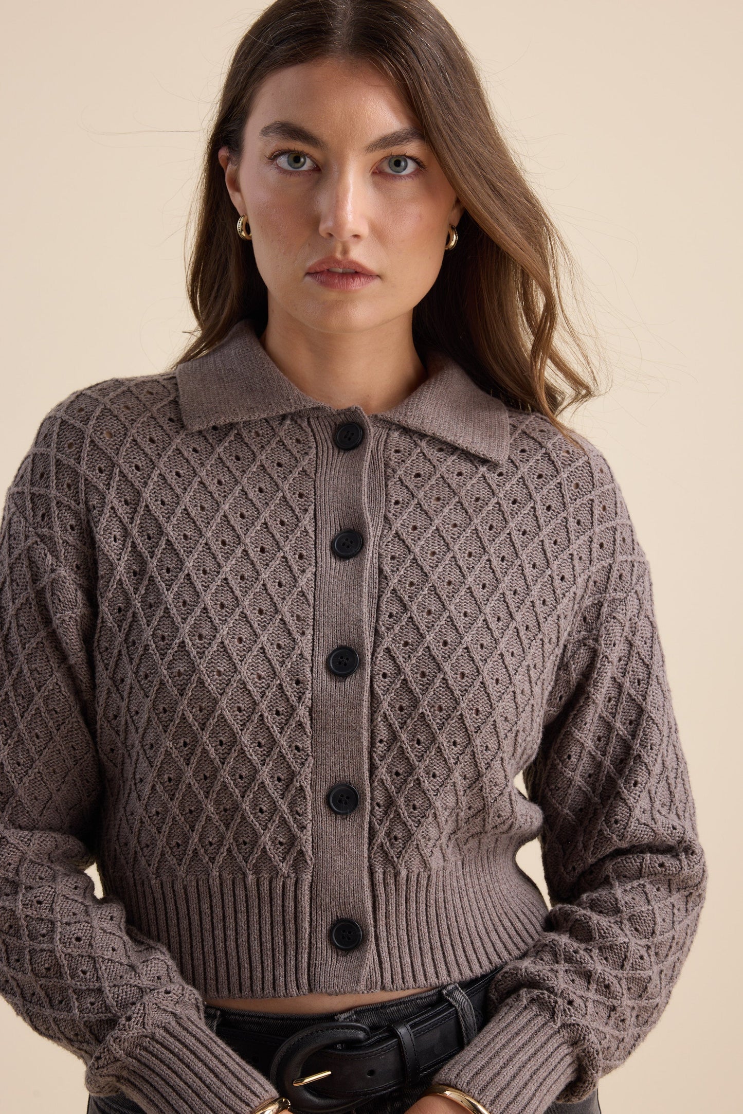 Elementary Knit Detail Cardigan