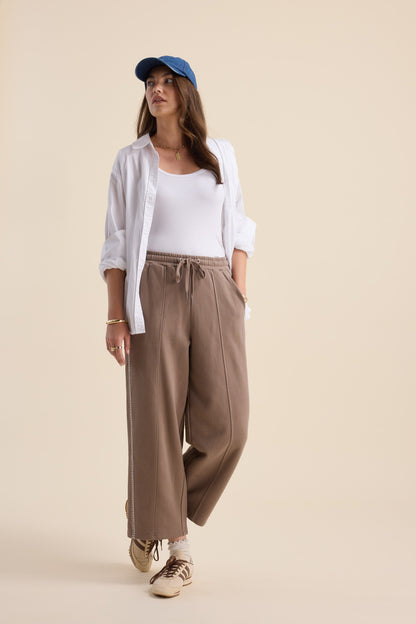 Elementary Blanket Stitch Barrel Trackpants