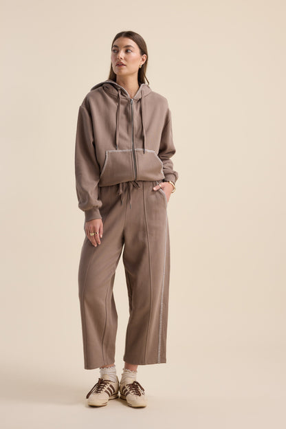 Elementary Blanket Stitch Barrel Trackpants