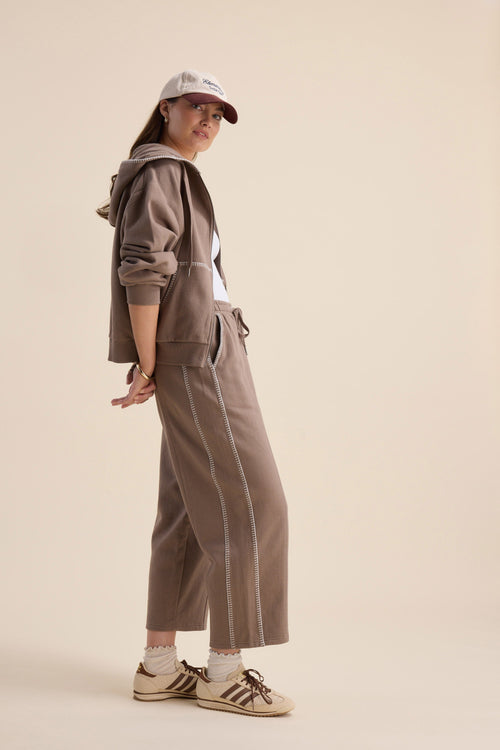 Elementary Blanket Stitch Barrel Trackpants
