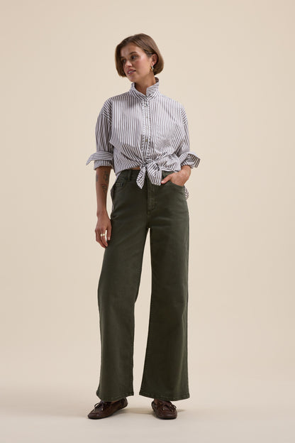 The Mid Rise Wide Leg Jeans