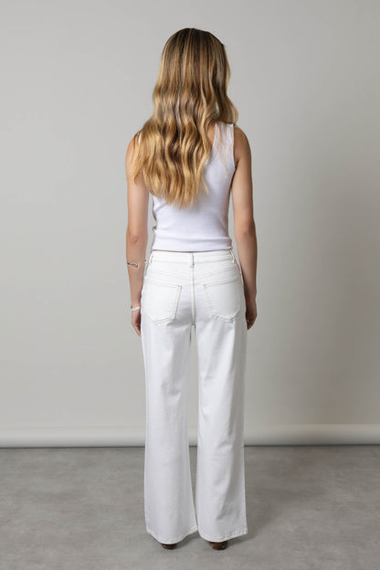 The Mid Rise Wide Leg Jeans