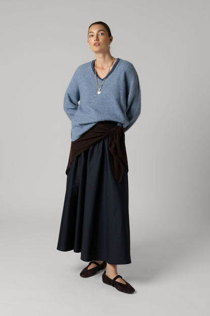 The Luxe Whisper Relaxed V Neck Sweater