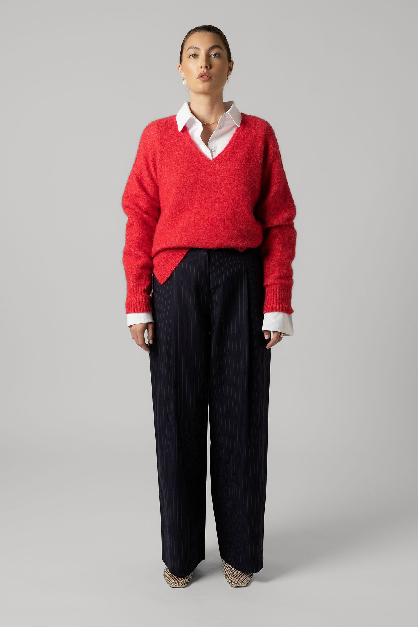 The Luxe Whisper Relaxed V Neck Sweater