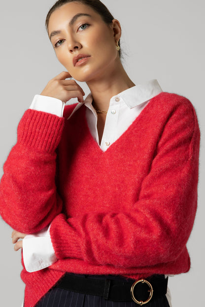 The Luxe Whisper Relaxed V Neck Sweater