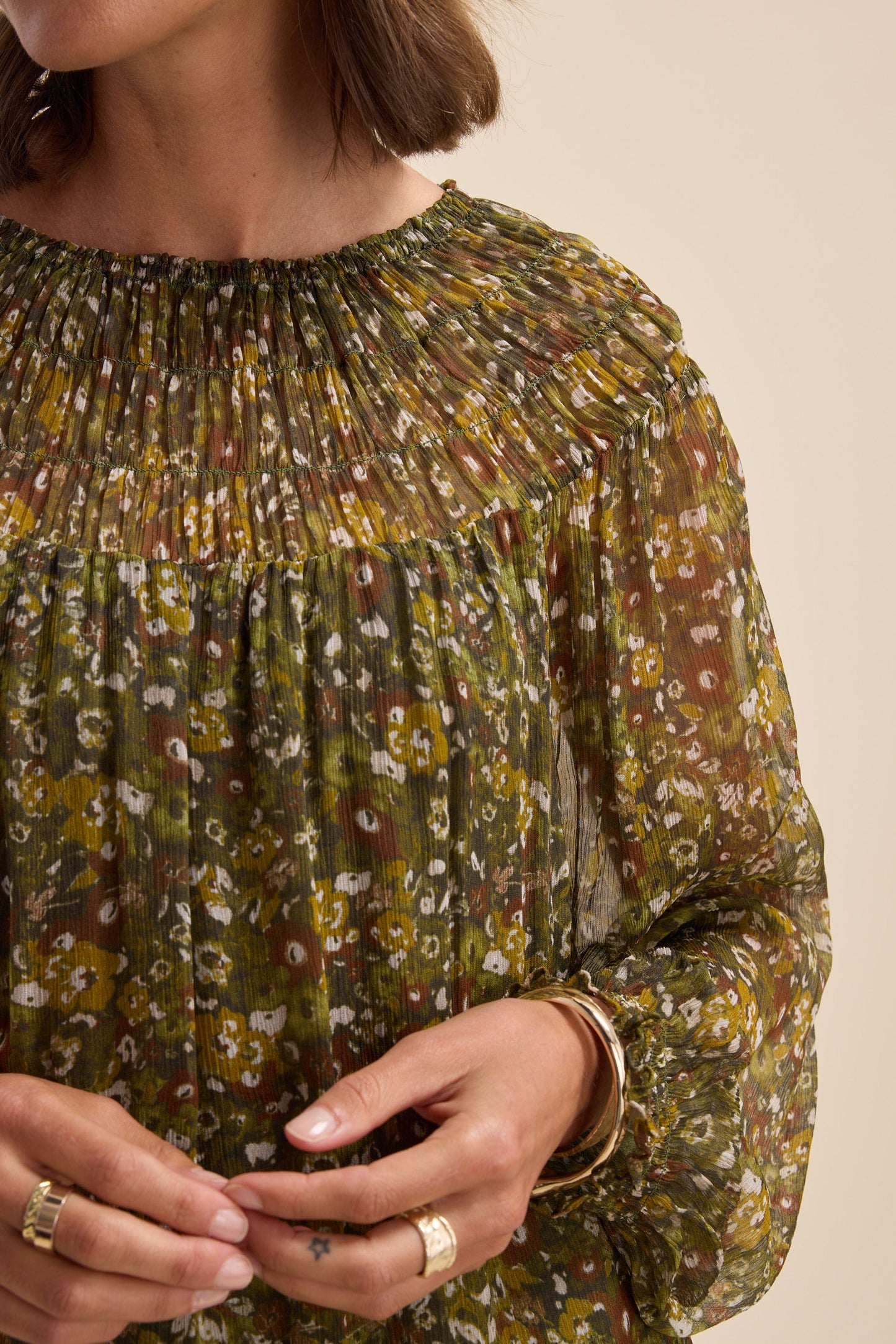 Gemma Gather Detail Top