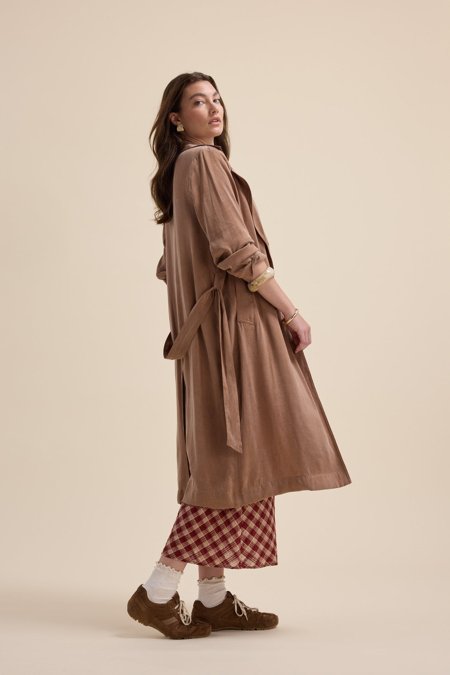 Brooke Draped Trench Coat