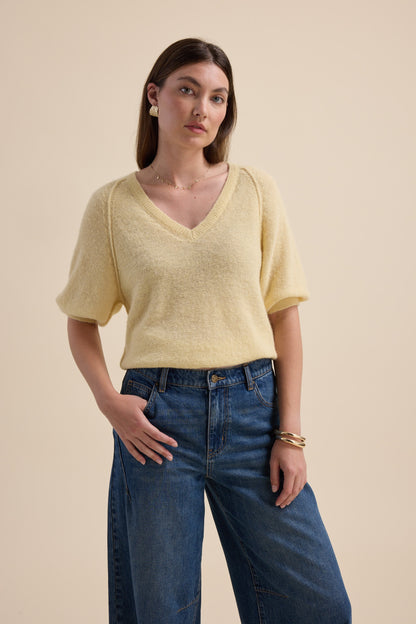 Ivy Knitted V Neck Tee
