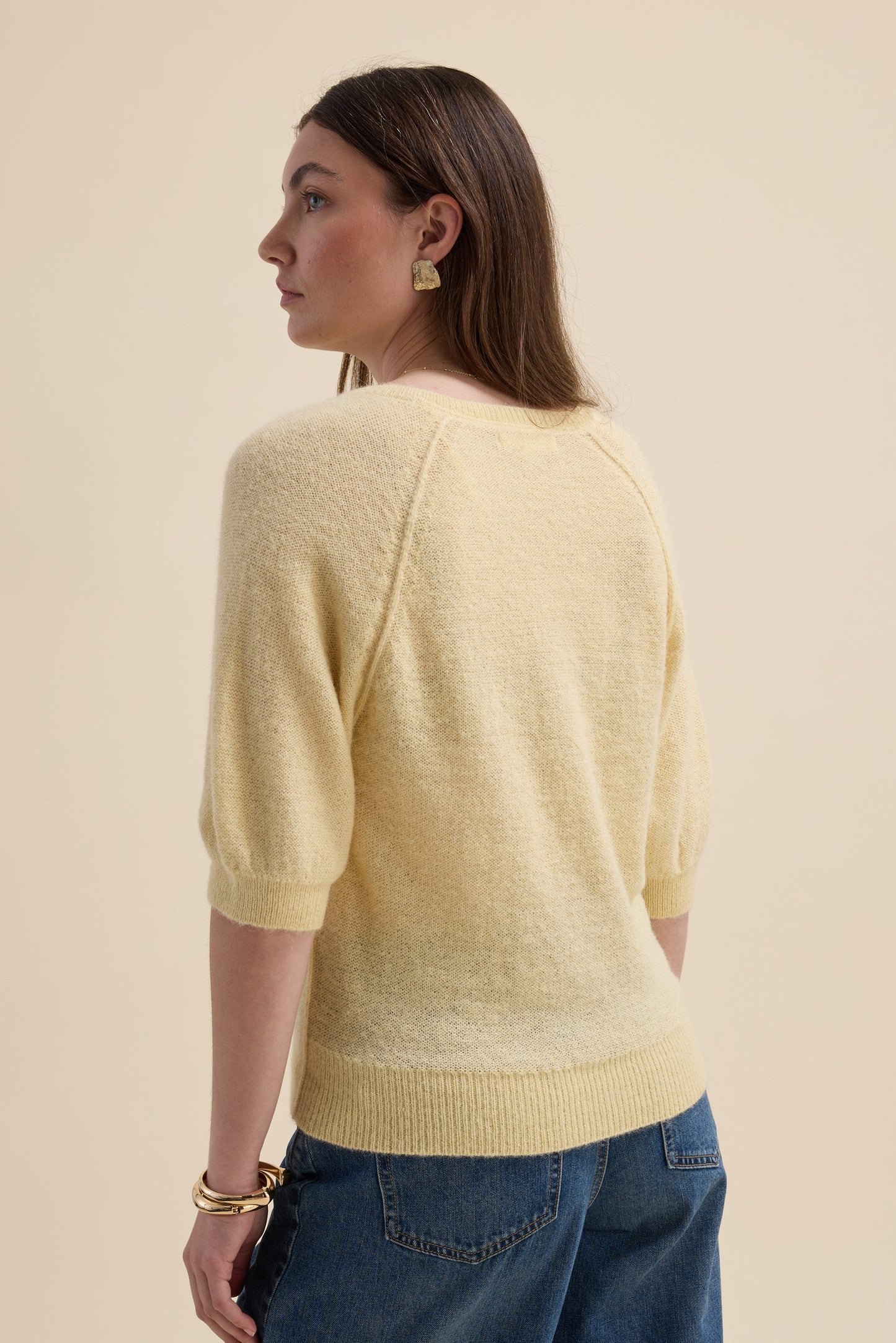 Ivy Knitted V Neck Tee