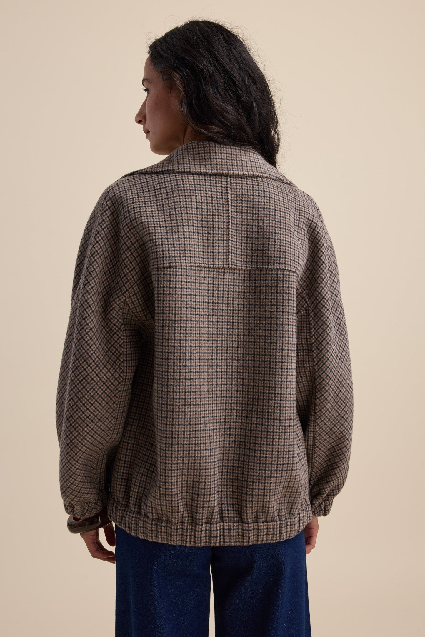 Wool Blend Bomber Coat