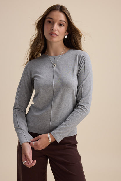 Elementary Pintuck Long Sleeve Tee