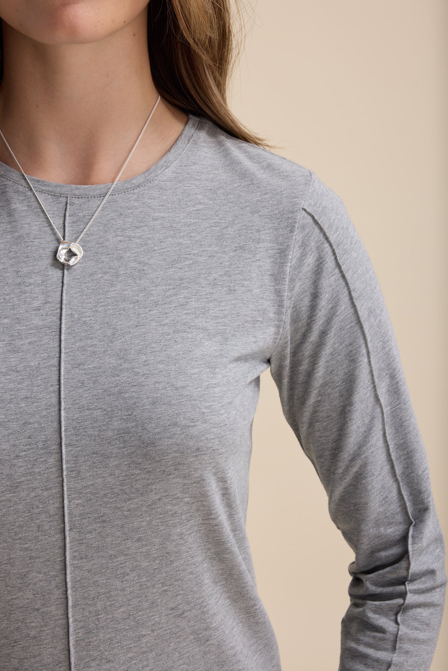 Elementary Pintuck Long Sleeve Tee