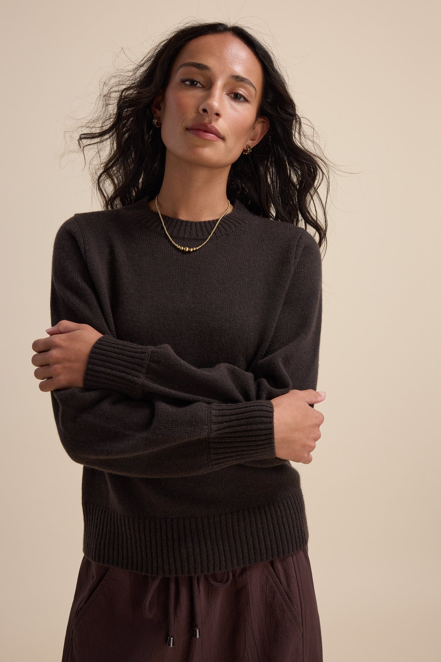 Elementary Cashmere Blend Crew Neck Sweater