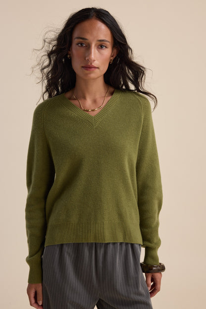 Elementary Cashmere Blend V Neck Sweater