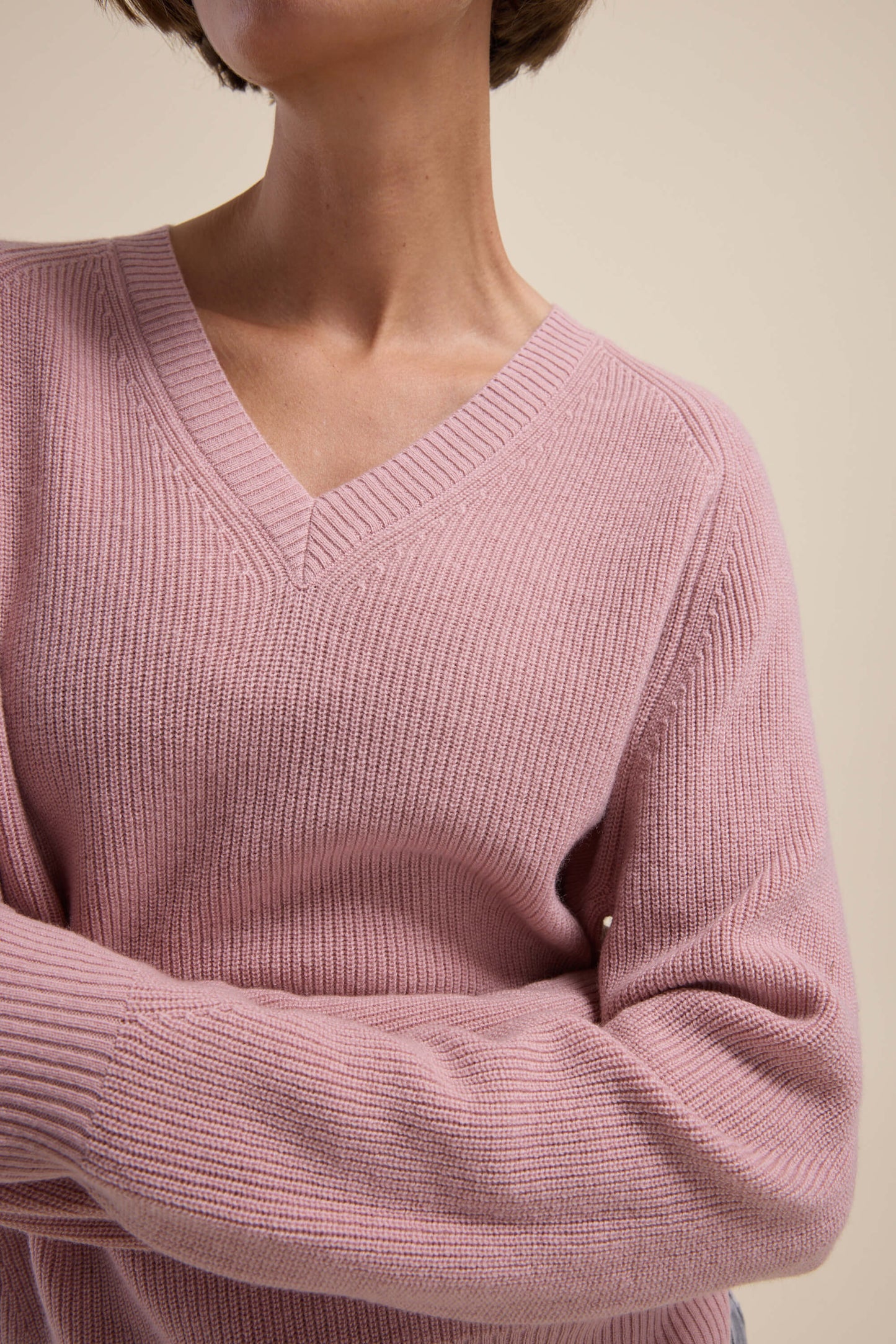 Elementary Cashmere Blend V Neck Sweater