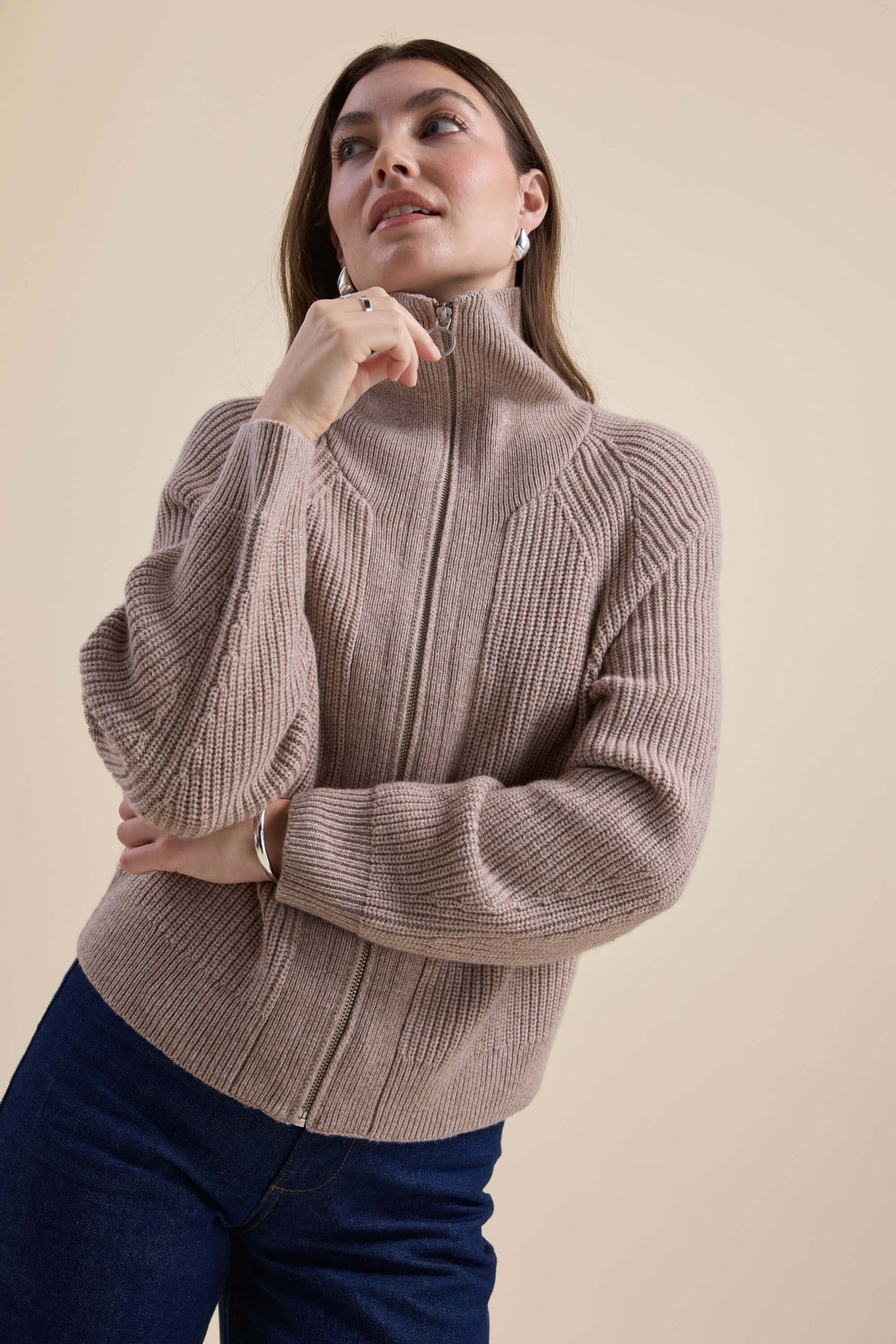 Elementary Collar Detail Cardigan