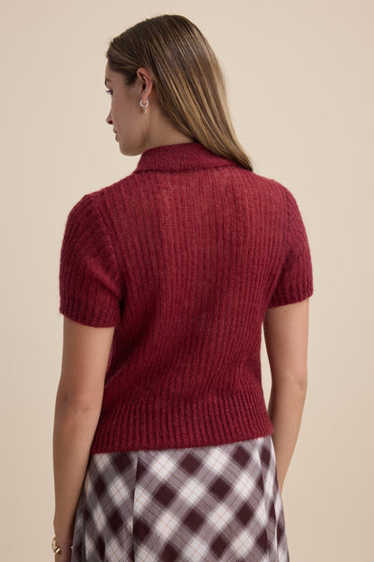 Cleo Button Front Knitted Top