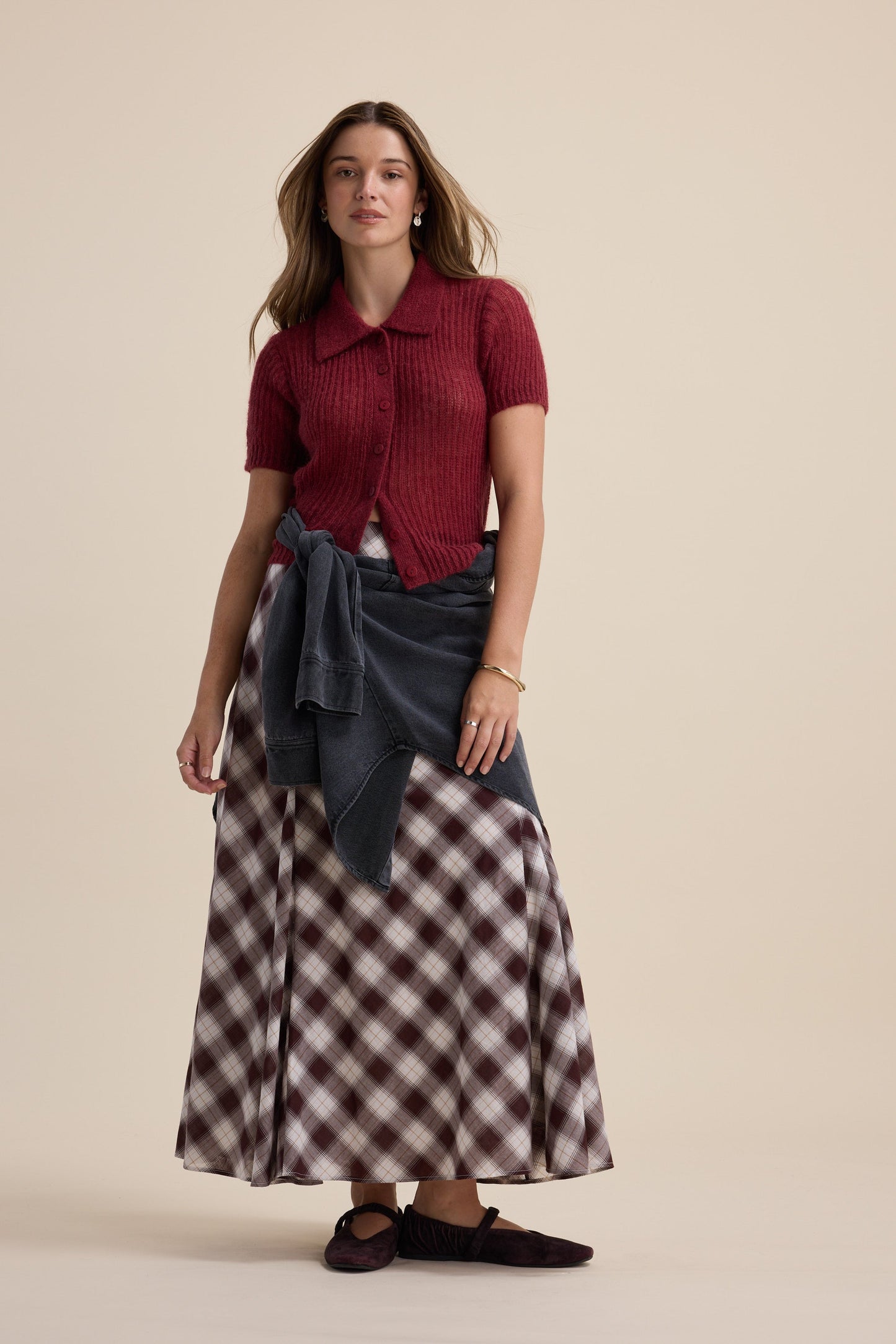 Cleo Button Front Knitted Top