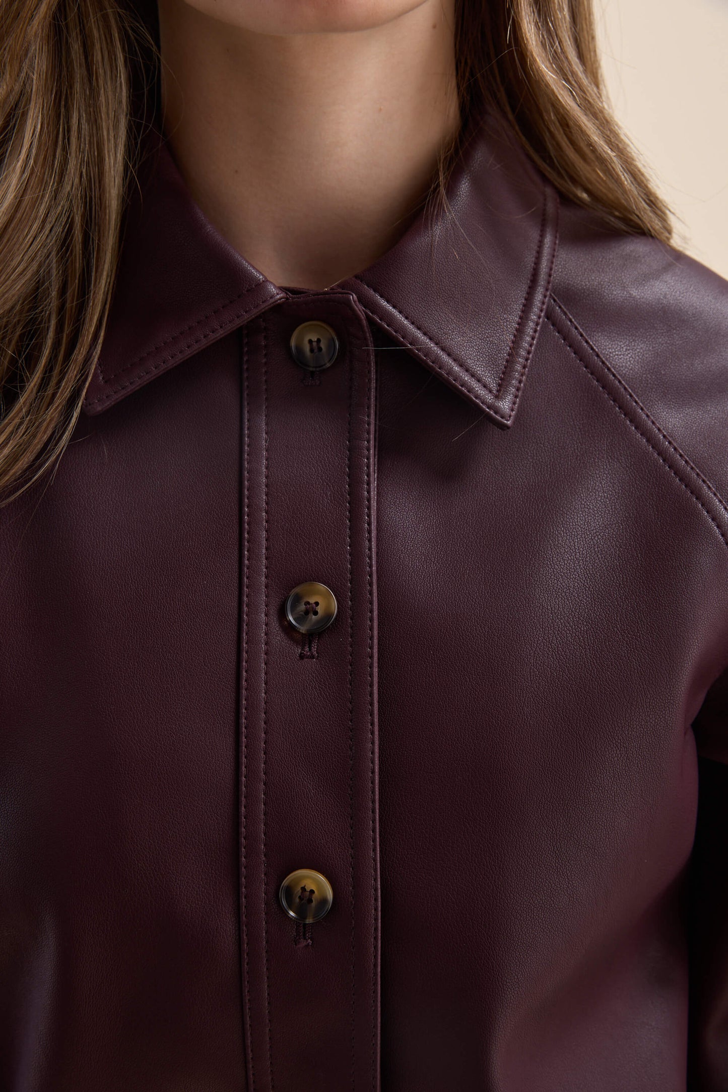 Ember Faux Leather Bomber Jacket