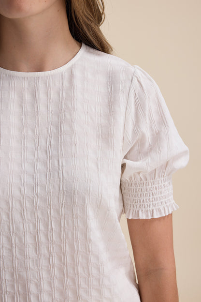 Leila Shirred Sleeve Top