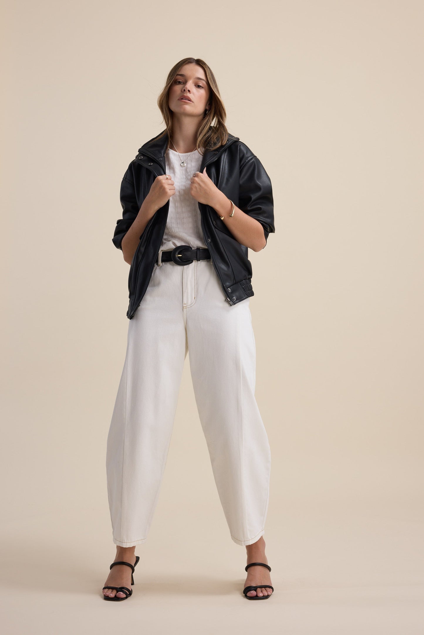 Leila Shirred Sleeve Top