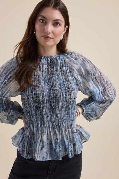 Mitch Shirred Top