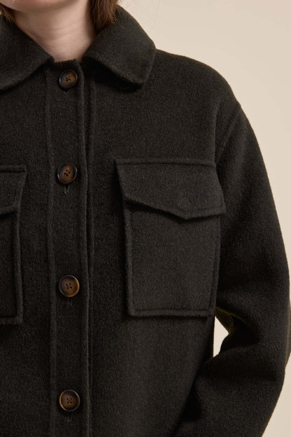 Kaia Wool Blend Cropped Coat
