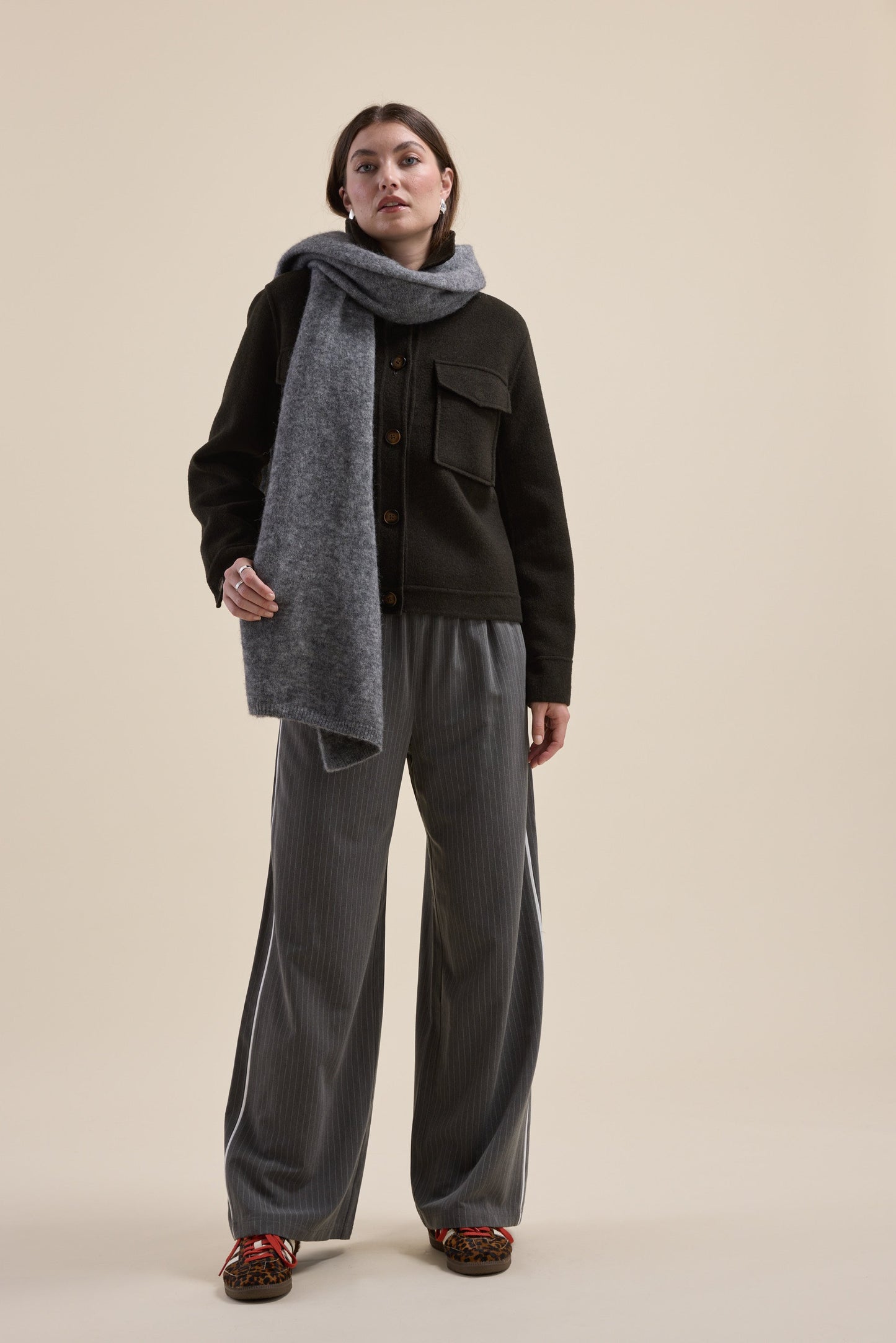 Kaia Wool Blend Cropped Coat