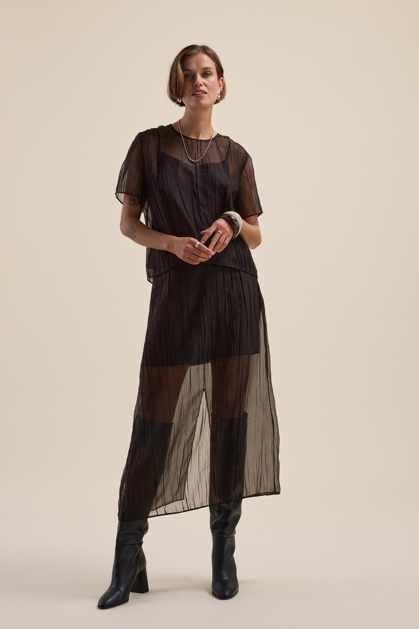 Ari Sheer Midi Skirt
