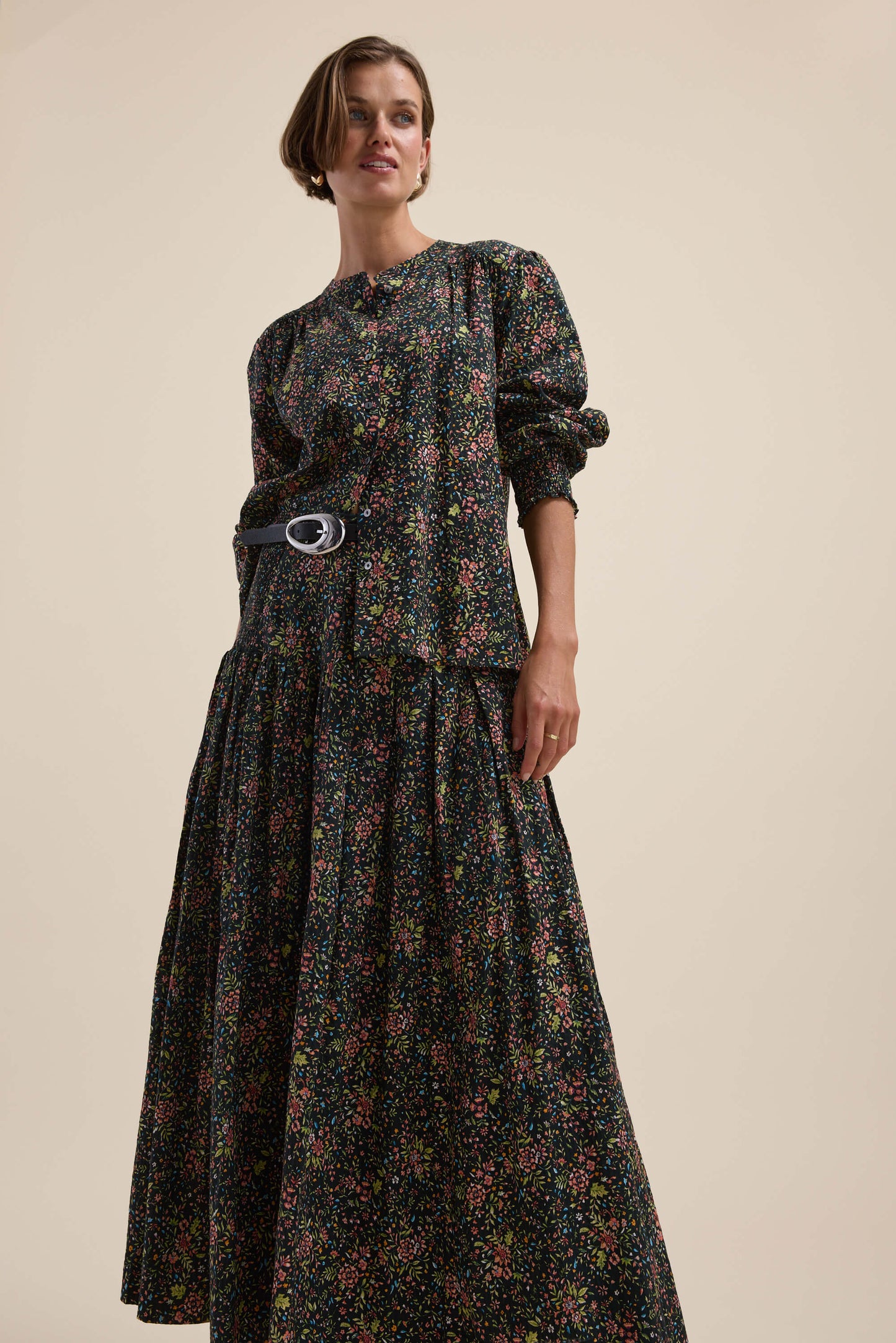 Elementary Button Front Top