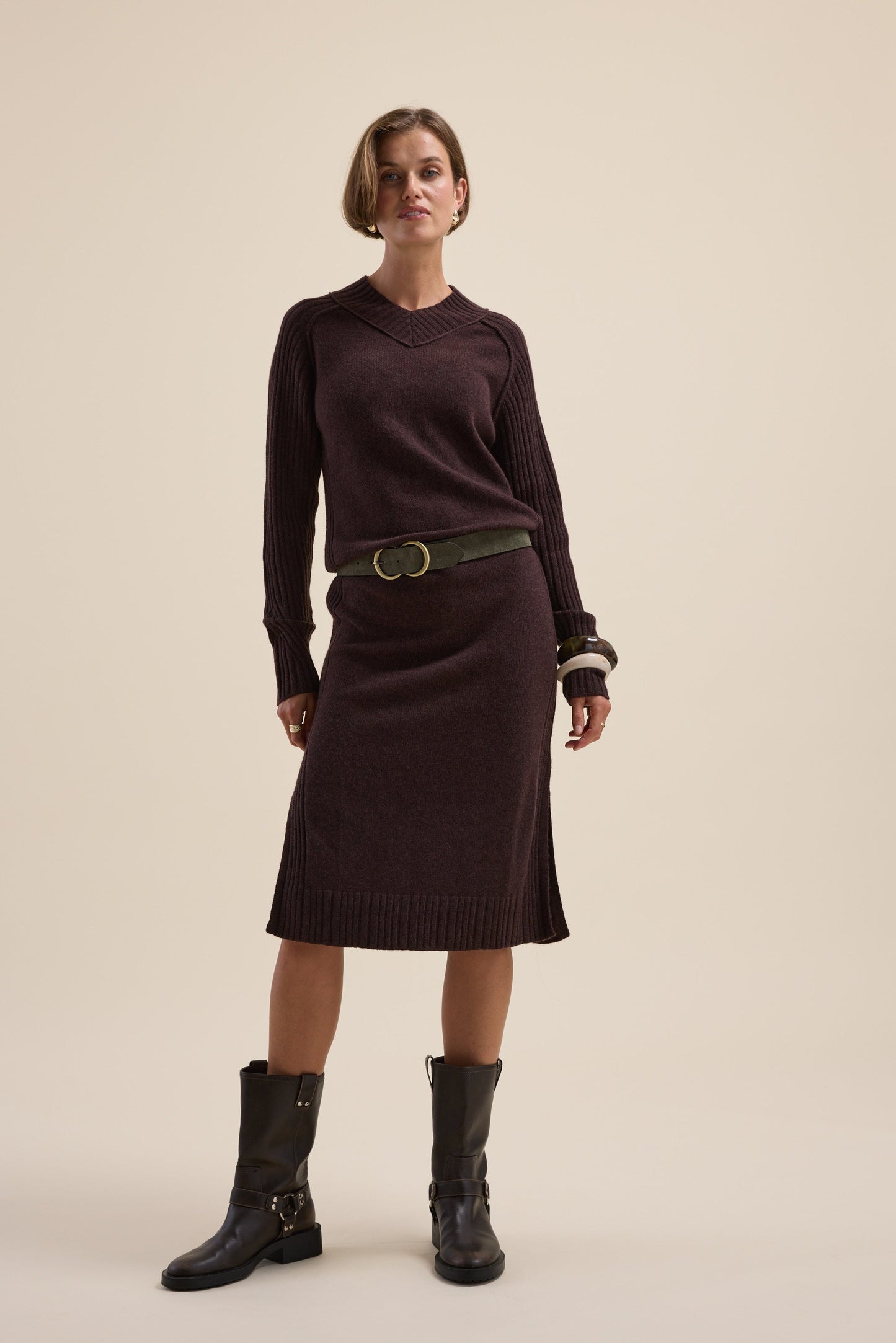 Elementary Knitted Wool Blend Dress