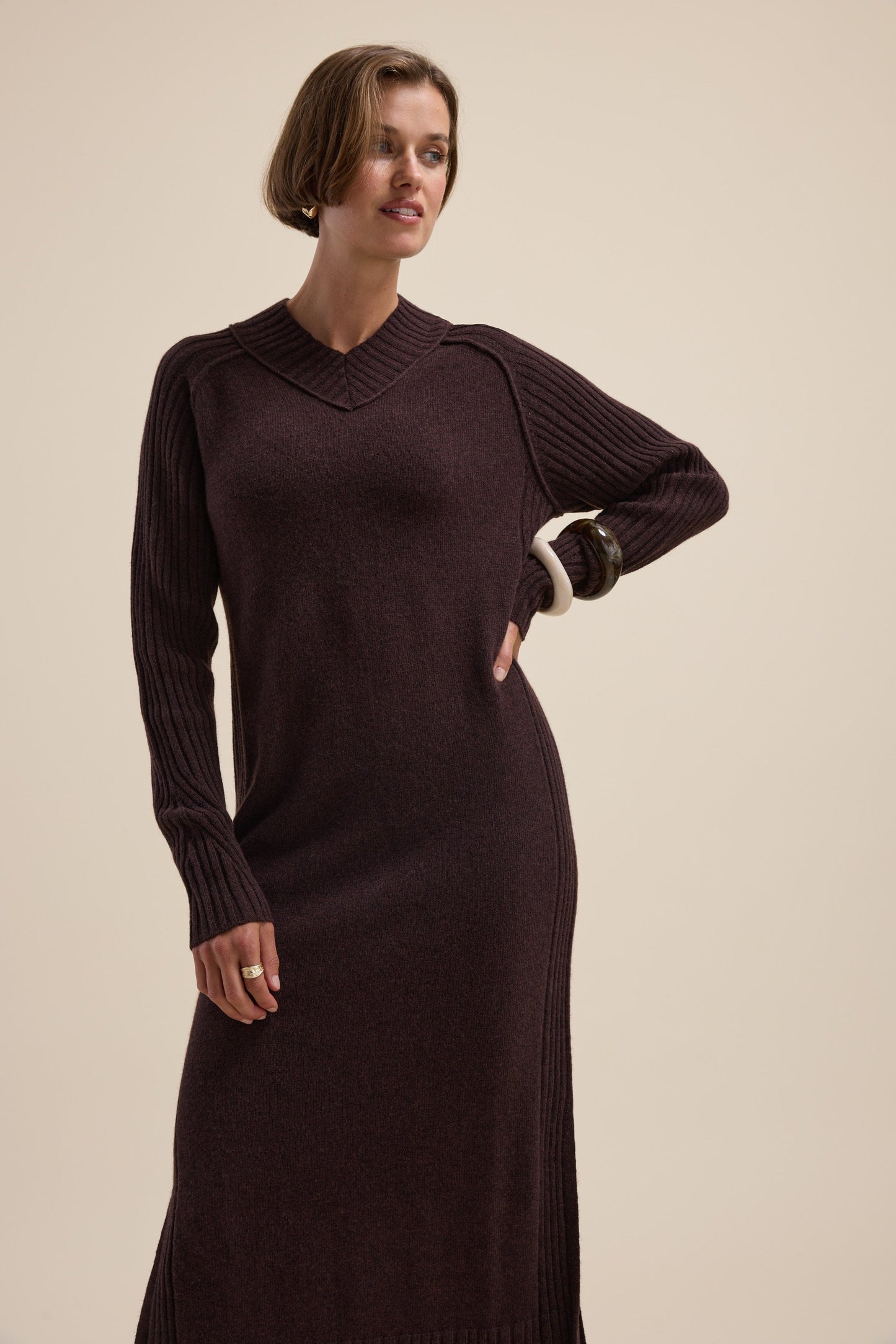 Elementary Knitted Wool Blend Dress