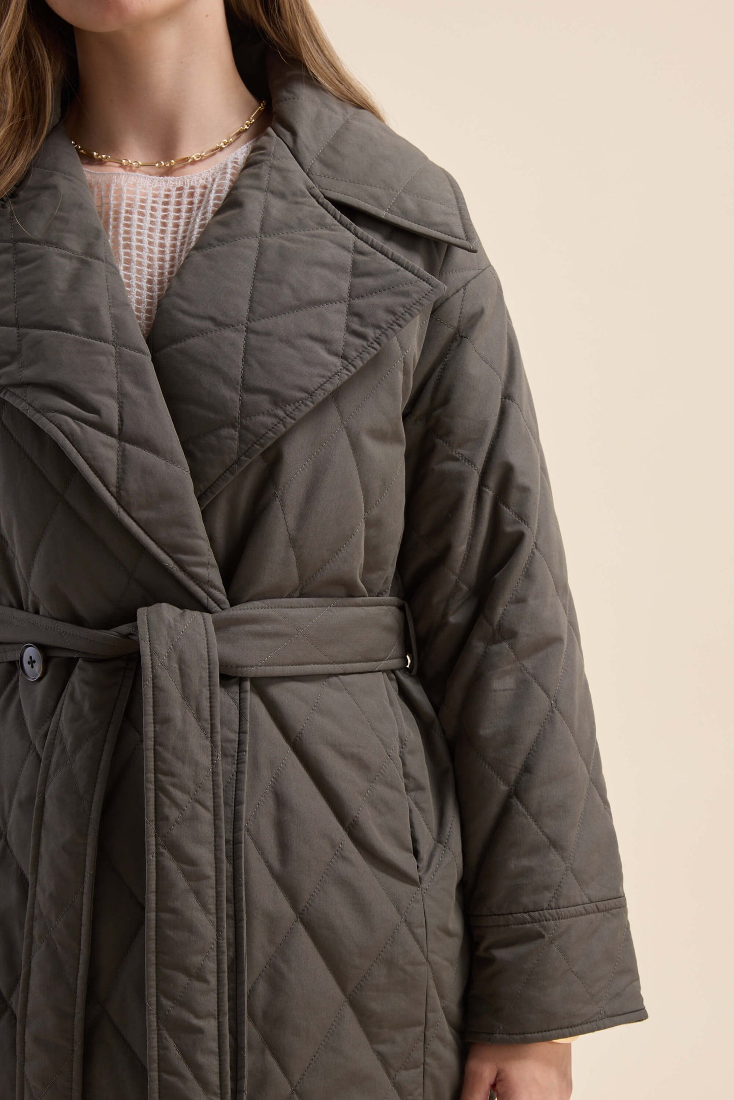 Elementary Tie Waist Puffer Jacket
