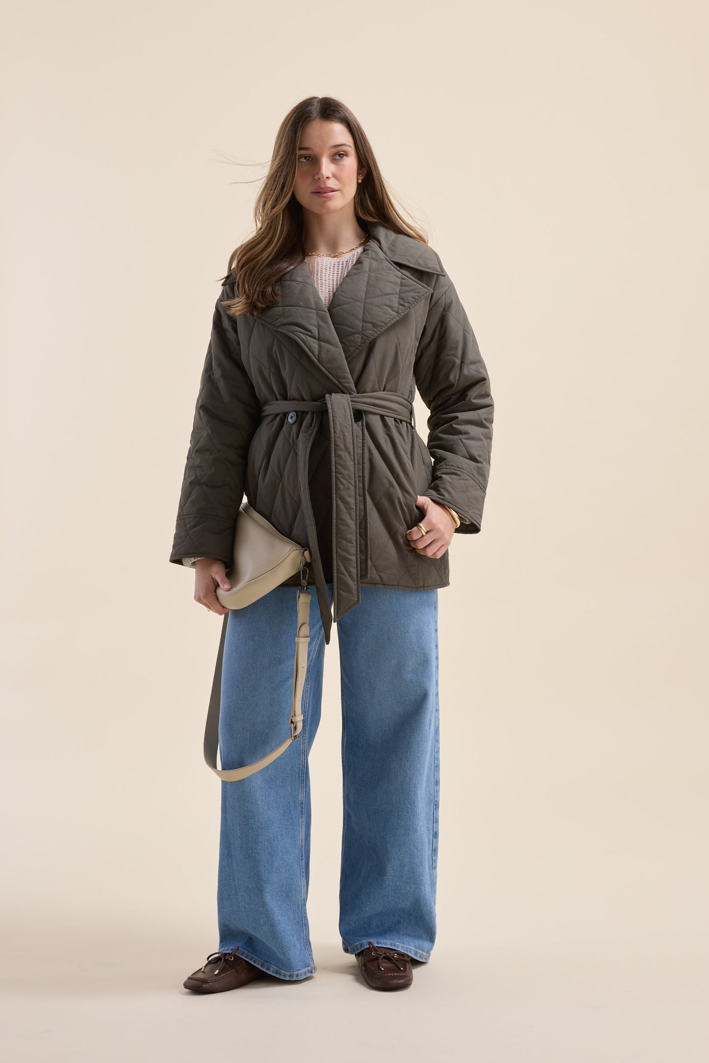 Elementary Tie Waist Puffer Jacket