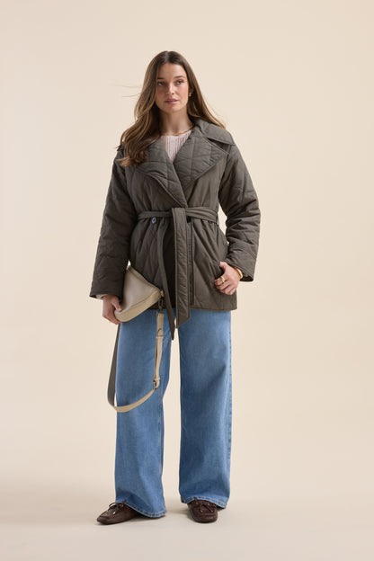 Elementary Tie Waist Puffer Jacket