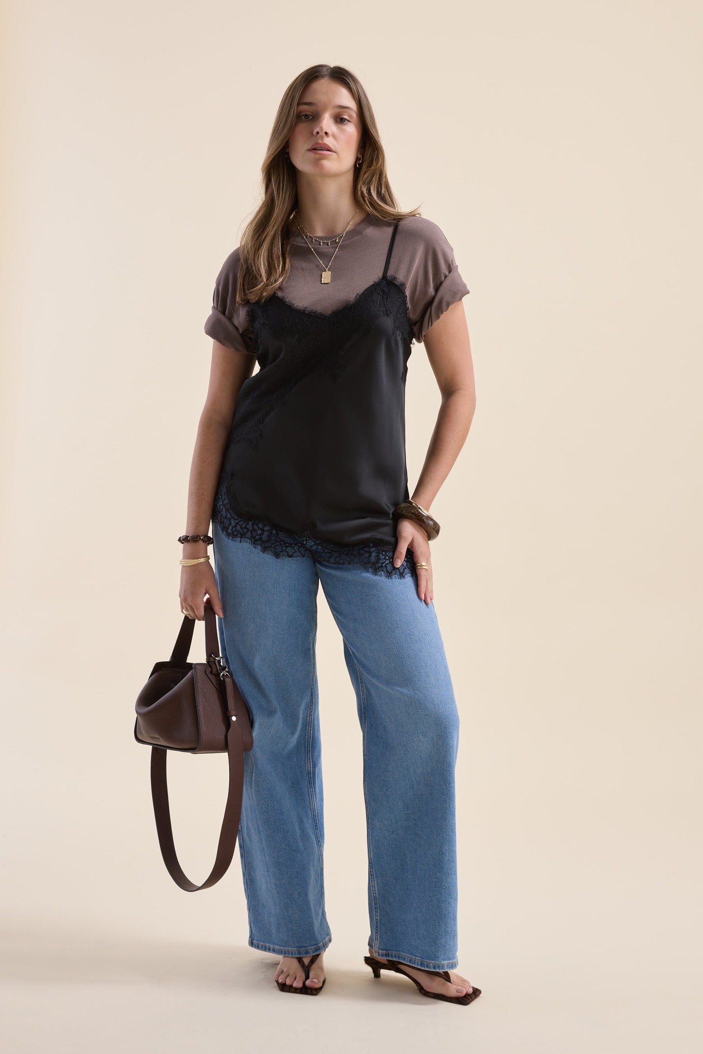 Kennedy Asymmetric Lace Detail Cami