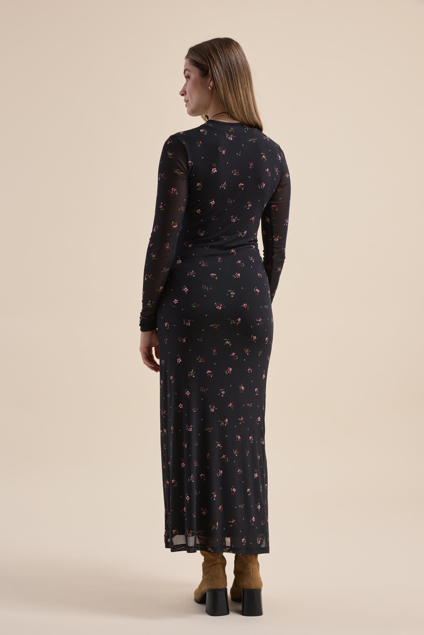 The Mesh Funnel Neck Dress