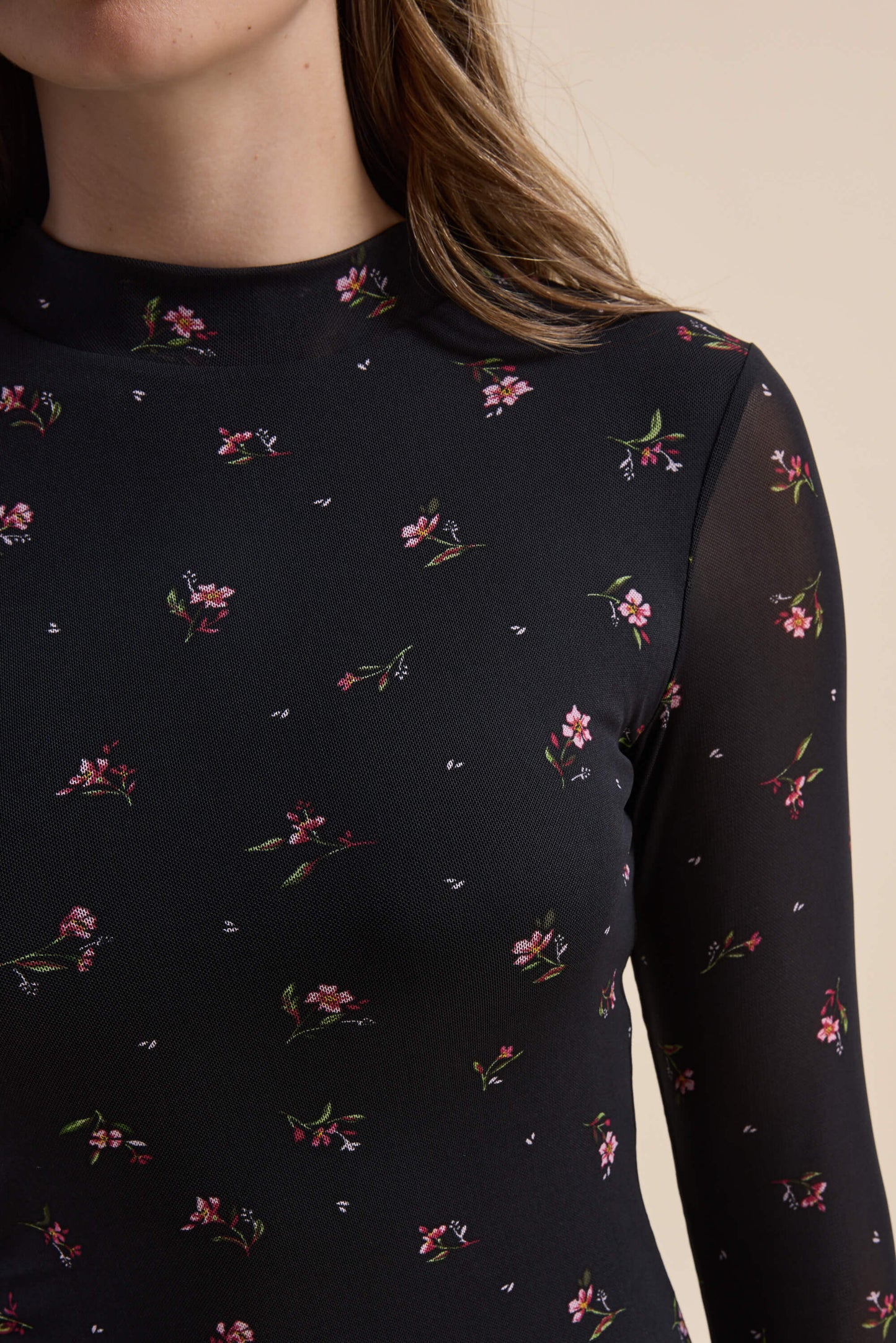 The Mesh Funnel Neck Dress